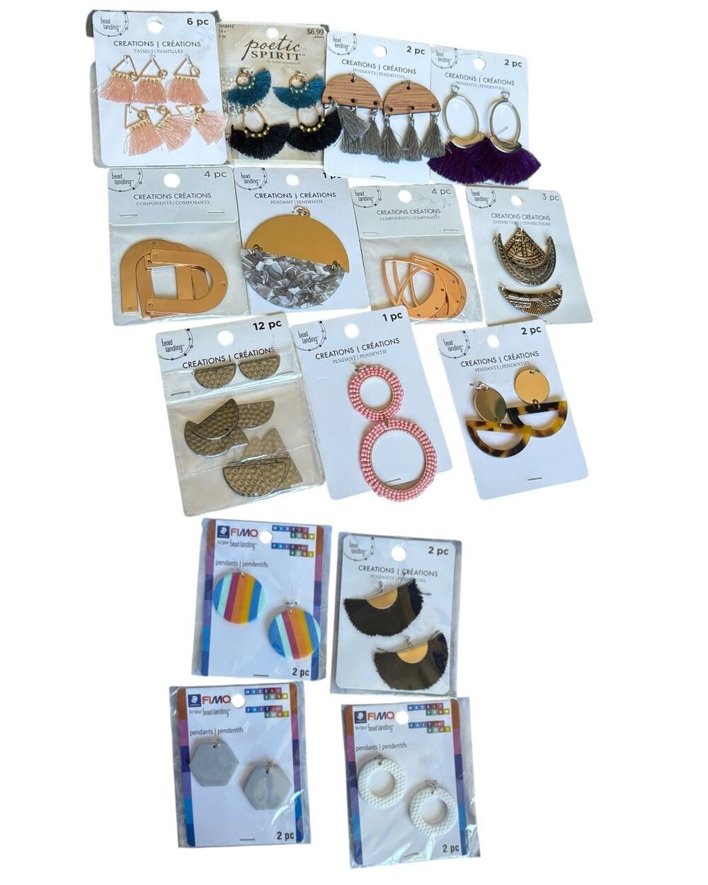 BULK CRAFT DESTACH Jewelry Making Findings Pendants & Charms DIY earring making